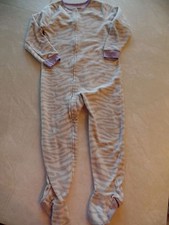 girls CARTER'S FOOTED SLEEPER pajamas WINTER FLEECE PJ'S zebra print SIZE 5T