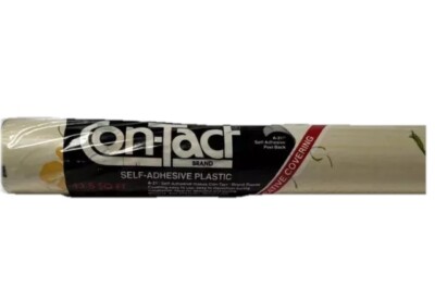 1983 Retro Con-Tact Self-Adhesive Plastic (New, Sealed) Flower Yellow