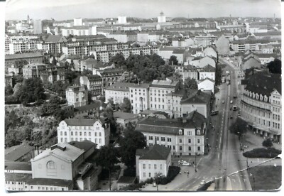 Germany Plauen Total View Blick Bahnhofstrasse 08523 08525 08527 08529 postcard