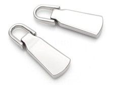 4pcs Zipper Pull Metal Slider Pullers for Bags Purses 1 1/8" Silver