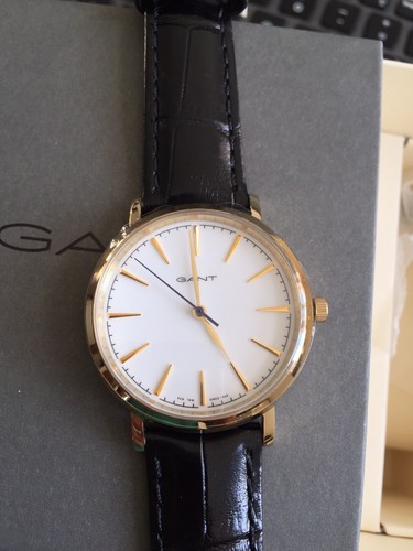 Ladies Genuine Gant Stanford Designer Watch Gold Leather White GT021 Leather - Picture 13 of 14