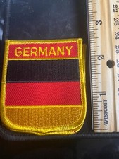 Germany Flag Shield Crest Patch Embroidered Iron On Sew On Applique German