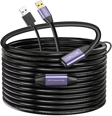 LDKCOK USB 2.0 Type A Male to A Female Active Repeater Extension Cable 60ft