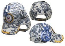 U.S. Navy Blue ACU Digital Camo Emblem Crest Shadow Embroidered Cap Hat TOPW