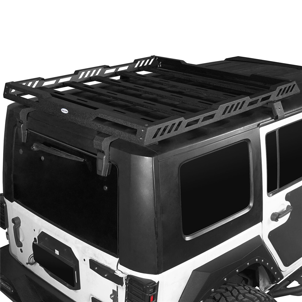 Offroad Steel Roof Rack Cargo Storage Basket for 0718 Jeep Wrangler