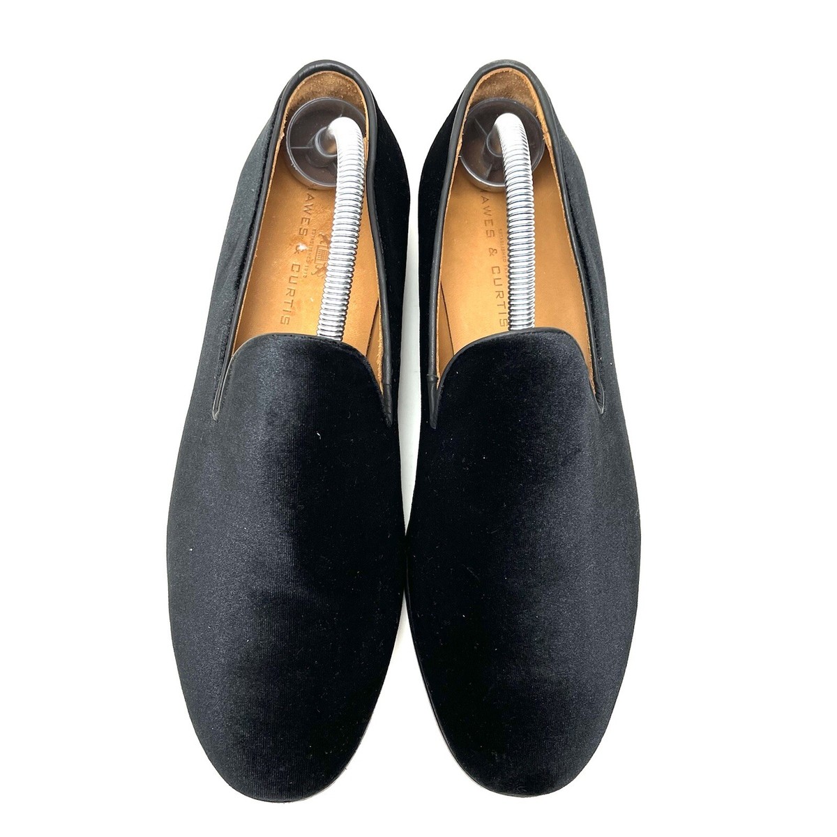 Hawes & Curtis Venetian Suede Velvet Loafers Black Dress  display picture 2