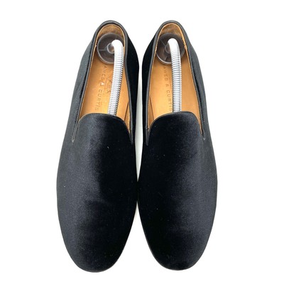 Hawes & Curtis Venetian Suede Velvet Loafers Black Dress  display picture 2