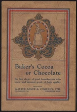 1920s Original Vintage Bakers Cocoa Retro Kitchen Decor Art Print Ad c