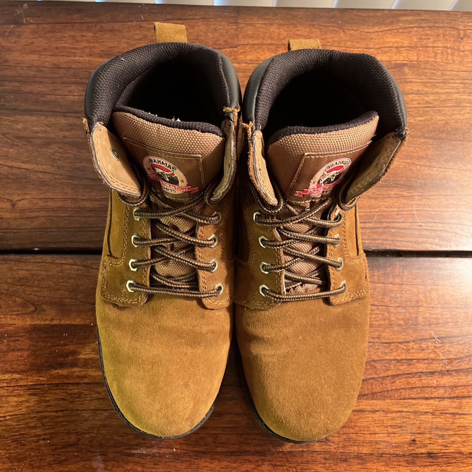 Brahma Brown Suede Leather Waterproof Ankle Hiking Combat Boots Mens Size 9.5W eBay