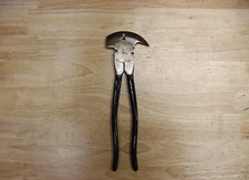 Unbranded Fencing Pliers,10-1/2",3-3/16" Head,W/Black Vinyl Grips,China,VGC