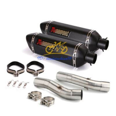 For Yamaha YZF R1 2004 2005 2006 Exhaust Muffler Silencers Slip On Mid Link Pipe