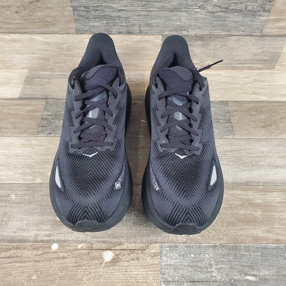 Zapatos deportivos negros con cordones Hoka One One Clifton 9 GTX para mujer talla 10,5 B Foto 2 de 4