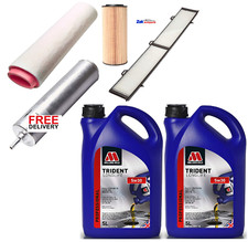 FOR BMW E90 330D (2006-2010) OIL AIR FUEL POLLEN FILTER & OIL SERVICE KIT *NEW*