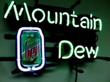 Mountain Dew Neon Sign Light Store Wall Hanging Nightlight Visual Artwork 20"