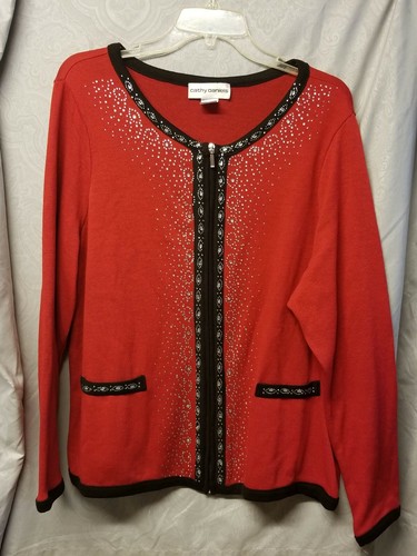 Cathy Daniels Womens Red Embellished 