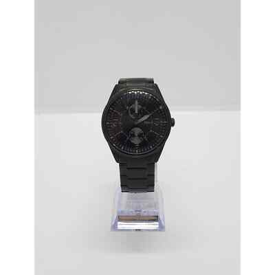 Relic men's watch. Large black multi function face. ZR1S748