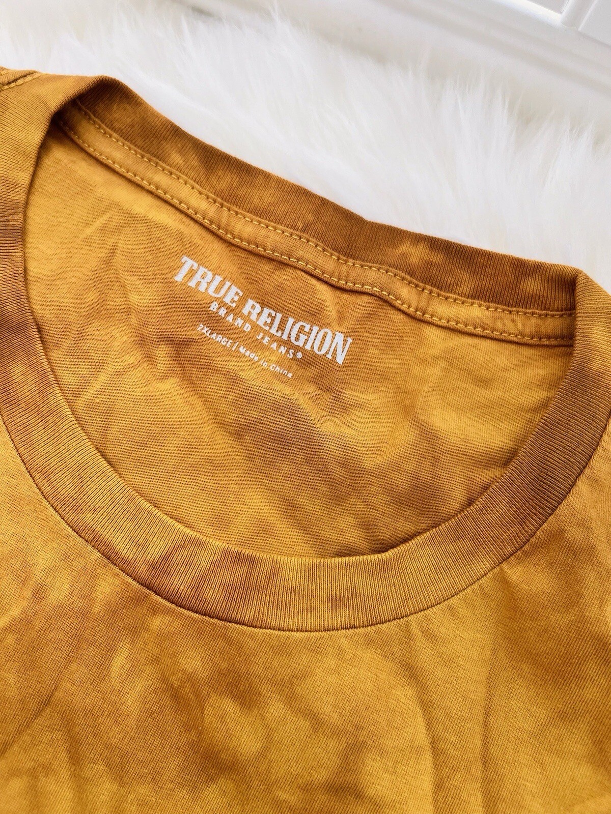 NWT True Religion Men's Gold Coast MARBLE SS HS Graphic CREW NECK T Size XXL