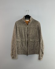 Authentic Men's Brunello Cucinelli Wool Jacket Full Zip Bomber Pockets Size M-L