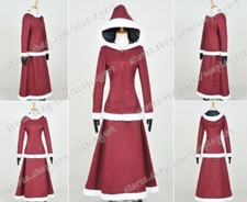 Beauty And The Beast Cosplay Costume Princess Belle Winter Suit Fur Red Blue