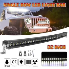 30"inch 300W Curved Single Row LED Light Bar Truck Ford GMC Roof Bull bar 31"32"