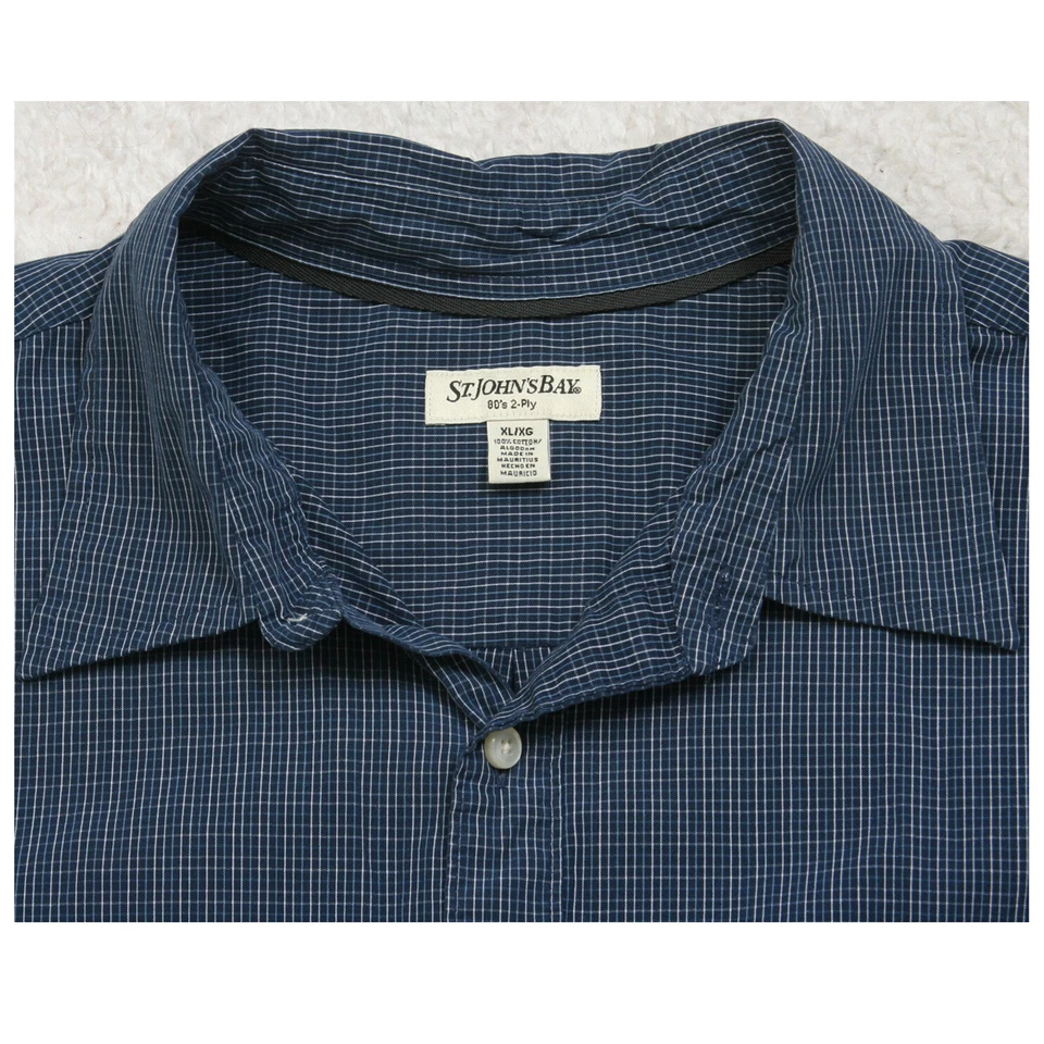 St. John's Bay Blue Pocket Man's Dress Shirt Long Sleeve XL X-Large Top Men 1238 - Image 3 of 4