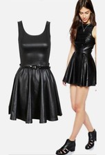 Women’s Wet Look PVC Belted