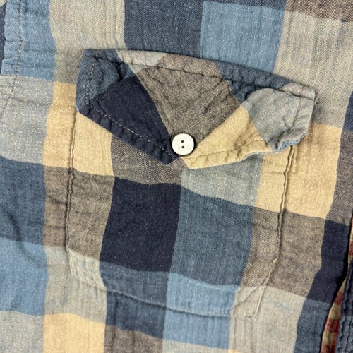 Billabong Shirt Mens Small Check Flannel Reversible Pearl Snap Western Pockets - Picture 5 of 15