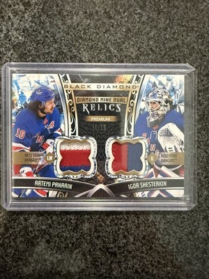 2022-23 Black Diamond Dual Diamond Relics Igor Shesterkin & Artemi Panarin 11/15