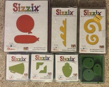 Sizzix Originals Die Lot Balloons Swirls Wave Megaphone Corners Sports Balls