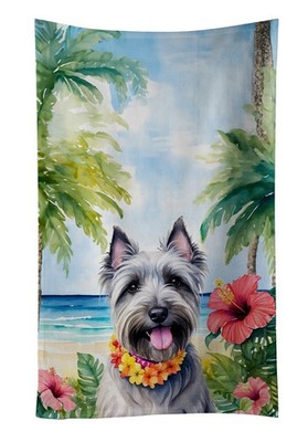 Skye Terrier Luau Kitchen Towel Dish Cloths Guest Hand Towel Decorative