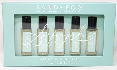 Sand + Fog Banana Cream Eau De Parfum Mini Rollerball Travel .17 oz 5 pc Set