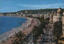 Francia veduta panoramica della Promenade des Anglais e della costa bella cartolina d'epoca