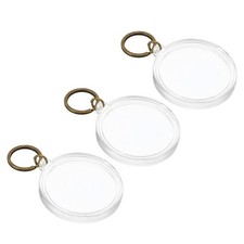 Plastic Coin Holder Keychain Coin Case with Key Ring for Coins Bronze 3pcs