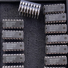 Lot 4 Mostek 8527 MK4128N-15 Dynamic RAM 16 Pin DIP Piggybacked w 4464HY Memory