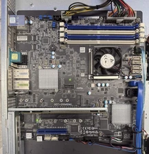 Datto OCT-D1541D4U Server Motherboard + I/O Shield - Turned On - Read Below