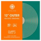 50x 12" Resealable Outer Vinyl Record Sleeves (With Flap) - For 2-3 12 Inch LPs