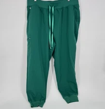 FIGS Women's Size 3XL R High Waisted Zamora Jogger Scrub Pants Hunter Green NEW