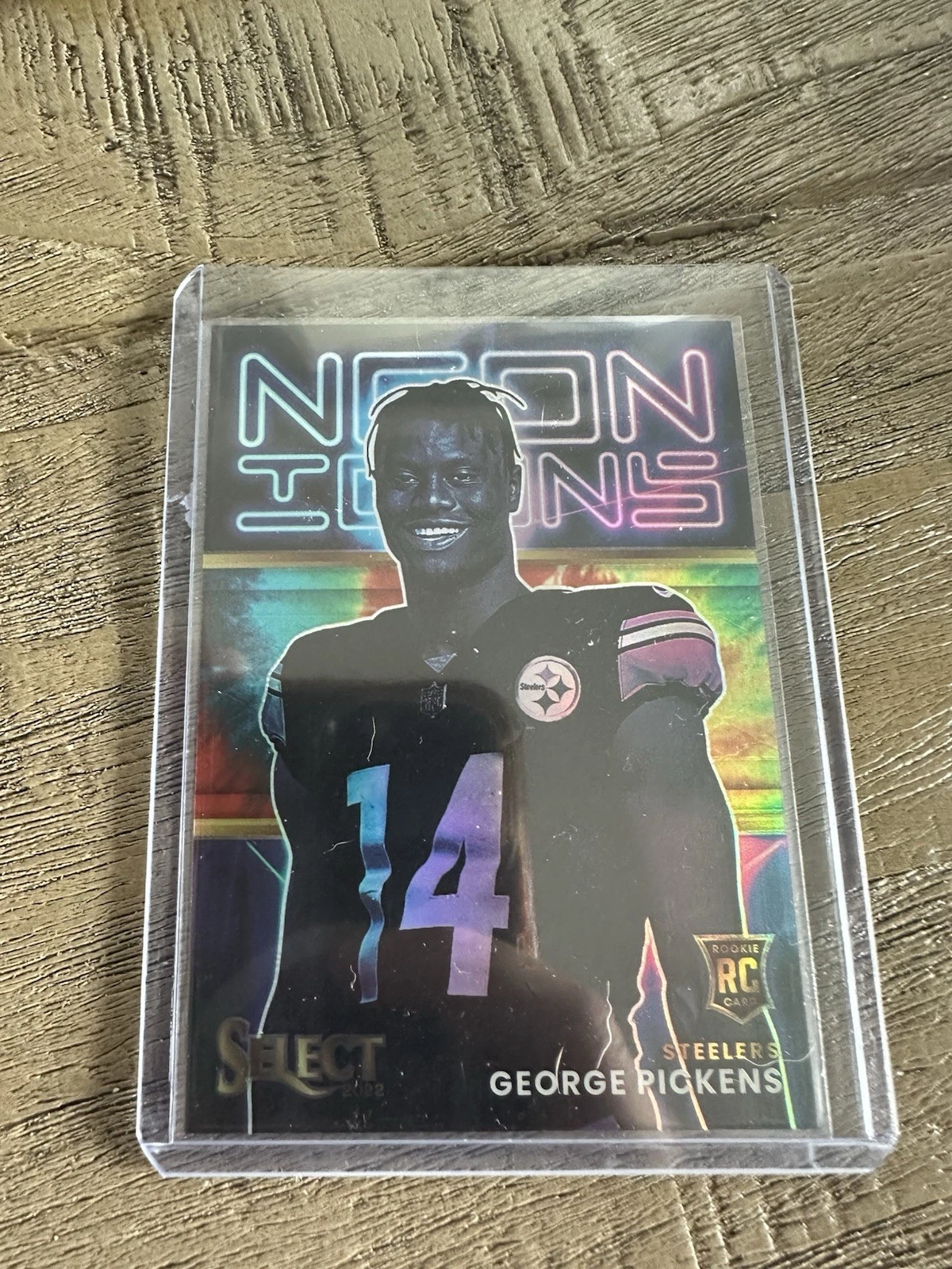 George Pickens Panini Select Neon Icons #NI23 Tie-Dye Prizm