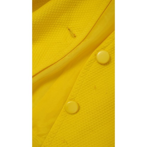 Vintage 1980s GIVENCHY Skirt Suit 80s Yellow Cotton Blazer Designer 2 Piece Set - Picture 10 of 10