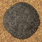 1547-1559 Henri II France Dozain aux croissants Rennes Mint Billon Coin — photo 2
