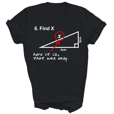 Find X Here Triangle Geometry Math Lover Unisex Shirt Gift