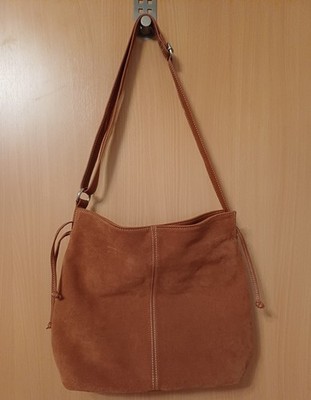 Salamander Handtasche Velourleder cognac  NEU