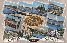 SUISSE GENEVE JET D EAU ET HORLOGE FLEURIE
