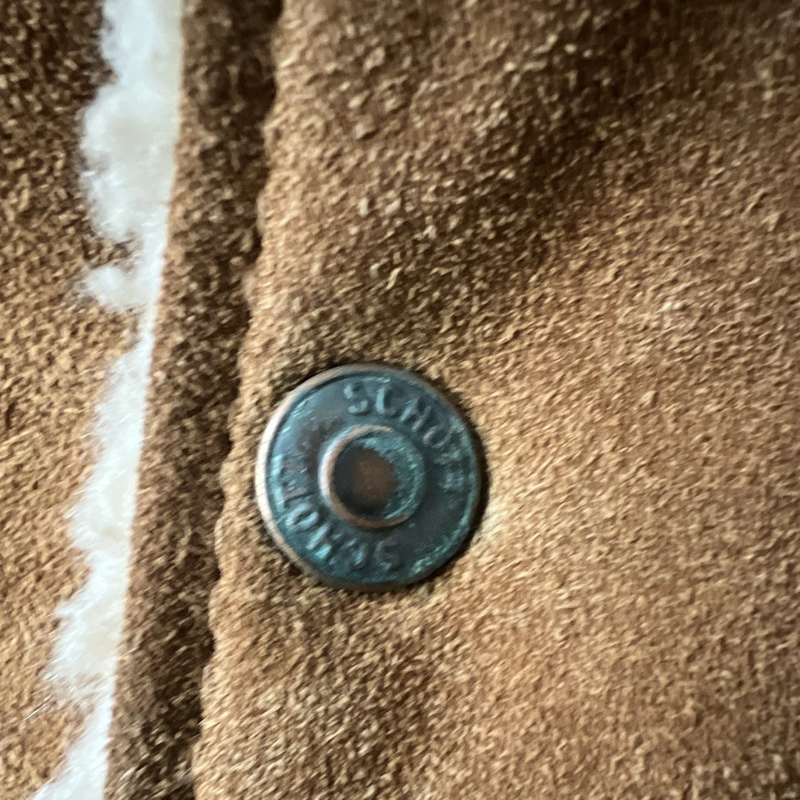 Schott NYC Rancher Brown Suede Shearling Lined Western Jacket Men’s 40 - product detail image 3