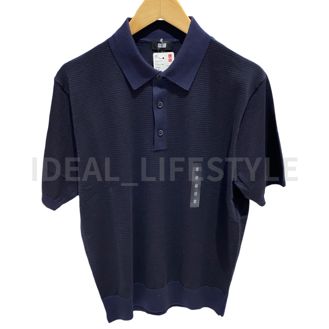 UNIQLO Washable Knitted Polo Sweater S-4XL Short Sleeve Collared Men 485611 NWT thumbnail 3