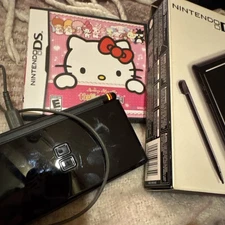 Nintendo DS Lite Video Game Console - Jet Black. Tested and works well. 