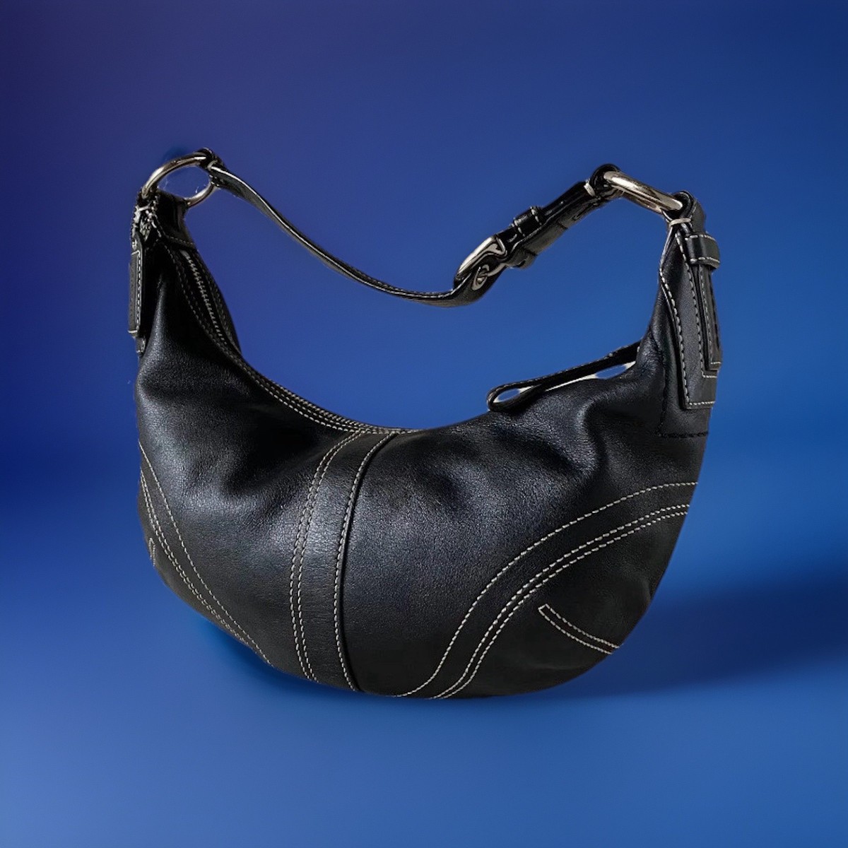 Coach Black Leather Ergo Hobo Bag - Vintage 90s/Y2K Aesthetic