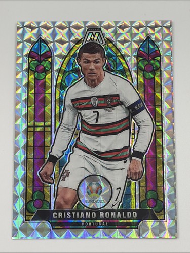 Cristiano Ronaldo #15 2021 Panini Mosaic UEFA Euro 2020 Stained Glass card
