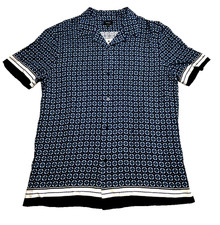 NEW  Express Mens Medium Button Up Short Sleeve Casual Shirt