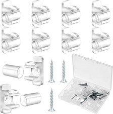 10 Pairs False Drawer Front Clips False Cabinet Front Clips with Screws, Reinfor
